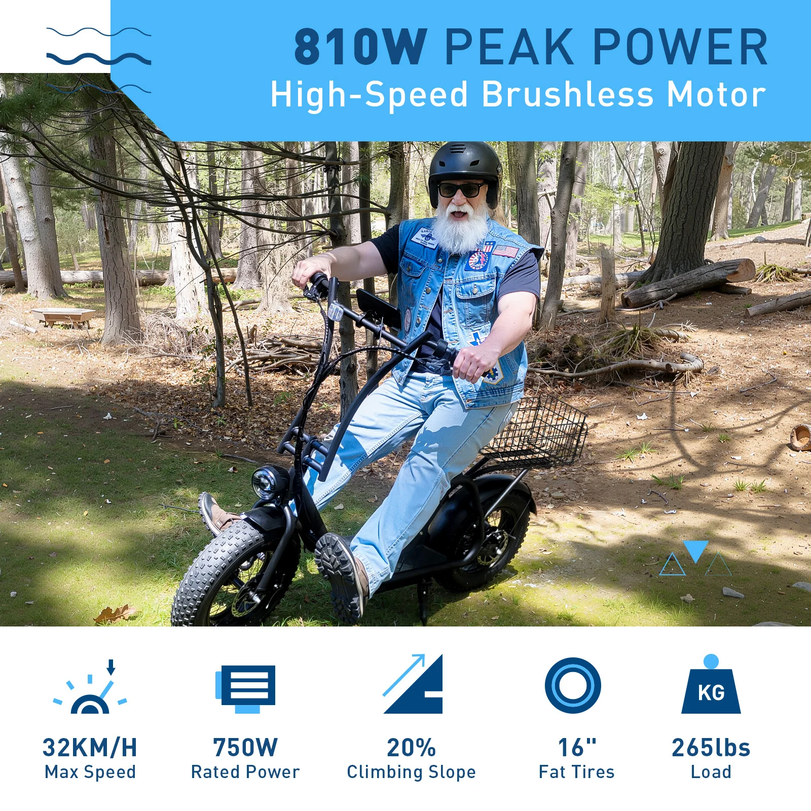 Hiboy U2 Pro 16" Fat Tire Electric Scooter with Seat - Image 4